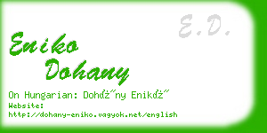 eniko dohany business card